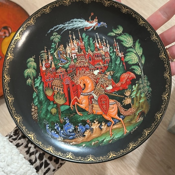 1988 Russian Legends Tianex Bradex No. 60-V25-1.1 Wizards Dragon Collector Plate - Picture 4 of 4